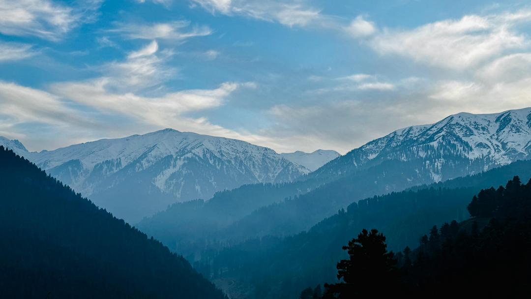 Heavenly Snow Trails in Gulmarg