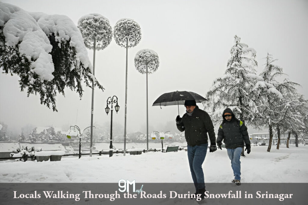 Locals-Walking-Through-the-Roads-During-Snowfall